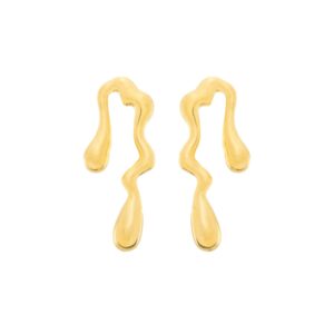 Brinco Dourado Orgânico de Gota
